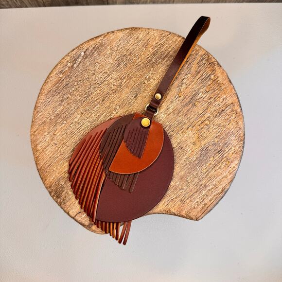 Portland Leather Picasso Tassel Bag Charm PORTRAIT Picasso Tassel Boho Bag Charm - Picture 3 of 6